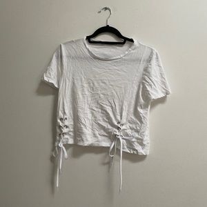 Zara Lace Up Crop Tee S